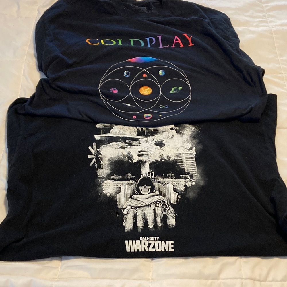 Coldplay and Call of Duty Graphic T-Shirts